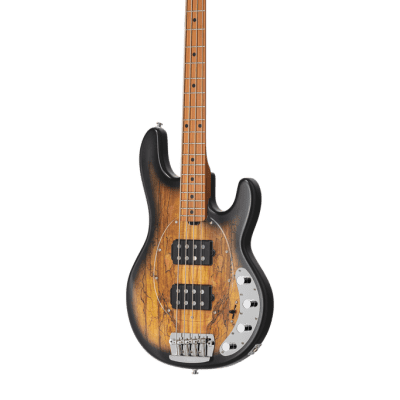 Sterling by Music Man StingRay 5 HH RAY35HH Spalted Maple, Natural Burst Satin image 7
