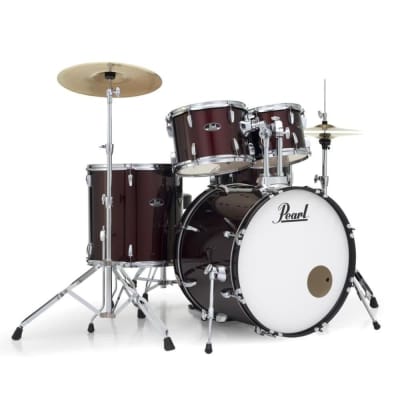 Pearl Roadshow 5pc Drum Set w/Hardware & Cymbals Wine Red RS525SC/C91 image 2