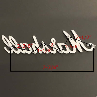 Marshall White Plastic Amplifier Speaker Logo 9" image 8