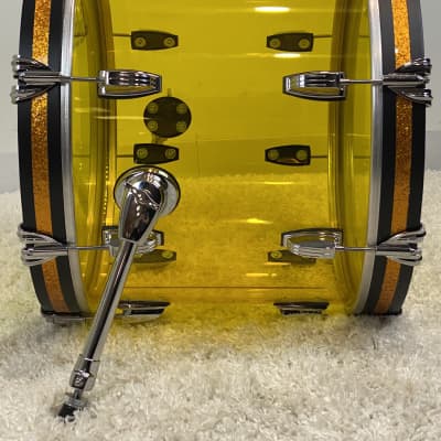 Ludwig 18/12/14/5x14" Vistalite Jazzette Drum Set - Yellow Vistalite w/ Exclusive 18" BD! image 7