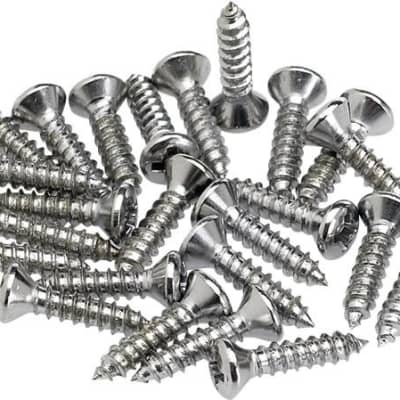 Fender Chrome Pickguard and Control Plate Mounting Screws 1/2" Phillips Head-Pack of 24 image 2