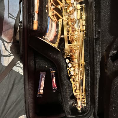Jupiter JAS110 Eb Intermediate Alto Saxophone Silver/Gold image 1