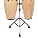 Tycoon Percussion Supremo Series Natural 10" and 11" Congas with Black Hardware