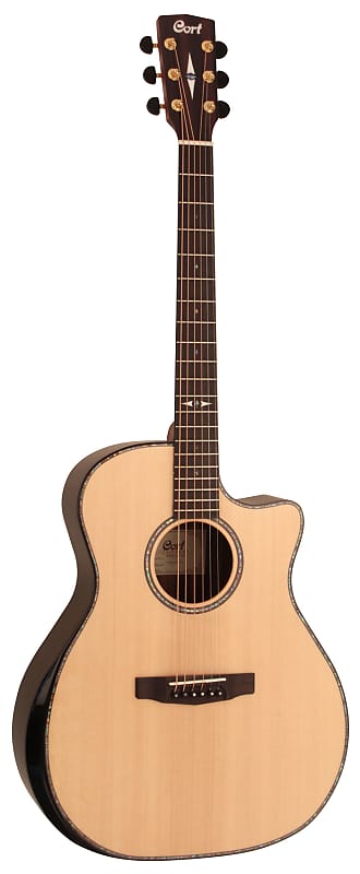 Cort GAPFBEVELNAT Grand Regal Acoustic Cutaway Guitar. Natural Glossy Arm Bevel image 1