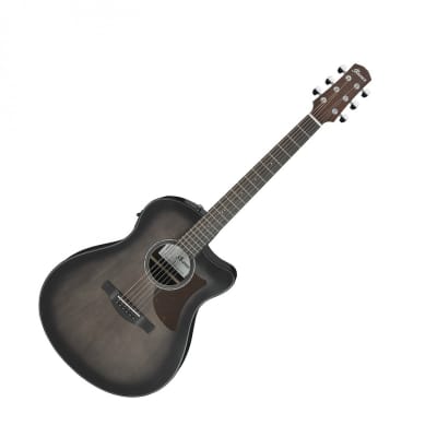 Ibanez Electro Acoustic Guitar, Transparent Charcoal Burst Low Gloss AAM70CE-TBN image 1