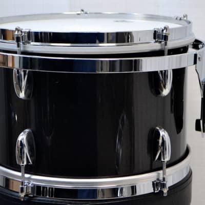 Gretsch 18/12/14/5x14" USA Custom Drum Set - 301 Hoops Black Metallic Gloss image 8