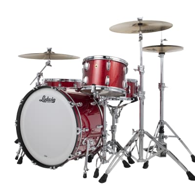 Ludwig Legacy Maple Red Sparkle Pro Beat 14x24_9x13_16x16 Special Order Drum Kit | Authorized Dealer image 2