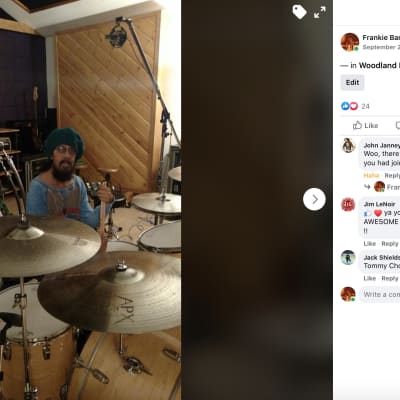 Frankie Banali's Quiet Riot, Ludwig / Sabian Complete "In The Blood" Drum Set. Signed! image 11
