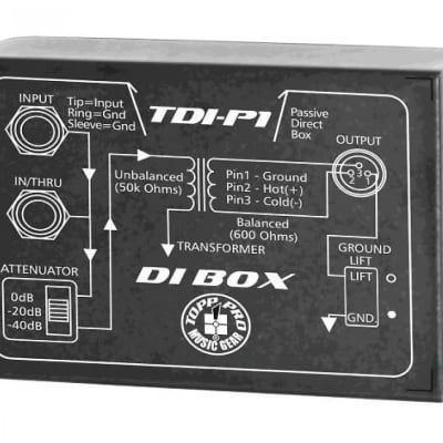 New Topp Pro TDI-P1 Passive Direct Injection DI Direct Box imagen 1