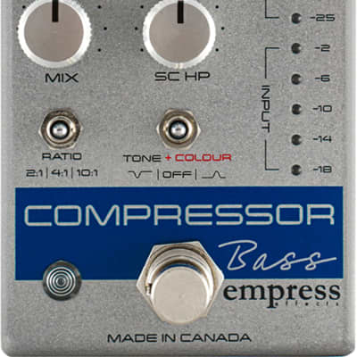 Empress Bass Compressor Effects Pedal, Silver for sale
