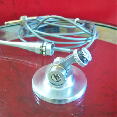 Vintage 1950's Turner 80X crystal microphone Satin Chrome w cable and stand image 13