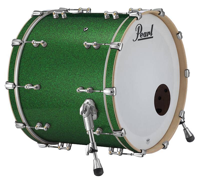 Pearl Music City Custom Reference Pure 20"x14" Bass Drum w/BB3 Mount GREEN GLASS RFP2014BB/C446 image 1