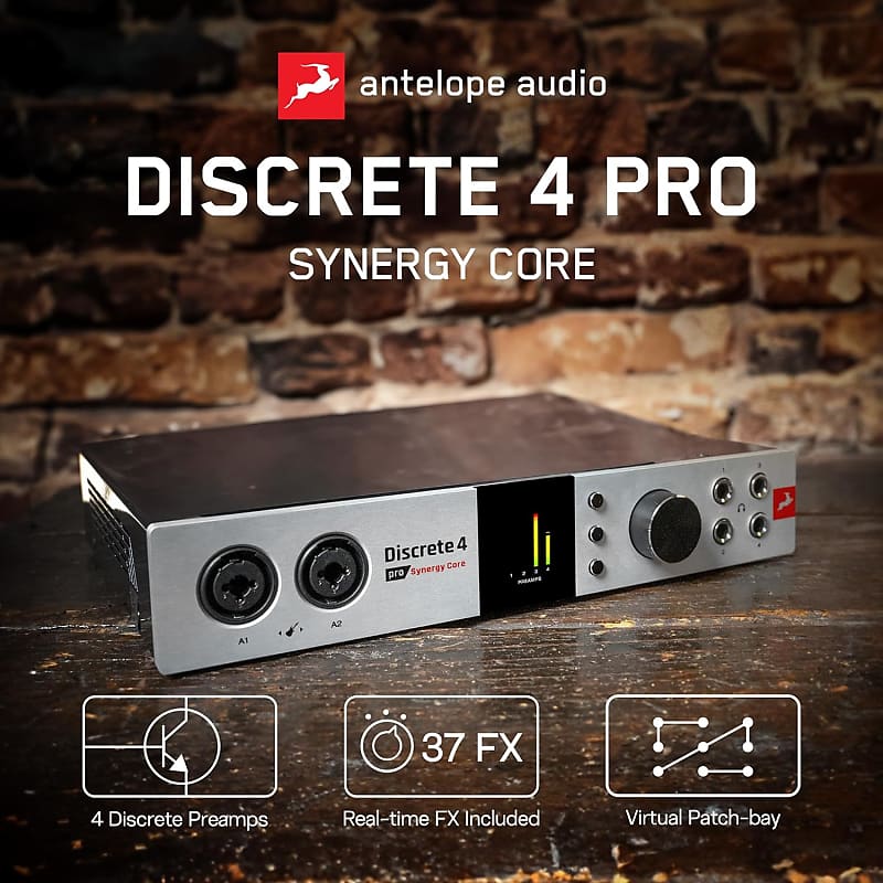 Antelope Audio Discrete 4 Pro Synergy Core 14 X20 Thunderbolt/Usb Interface