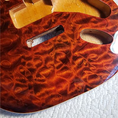 USA made,Double bound Alder body in Tigers eye with Killer quilt maple top.Made for a Strat body# TES-1. Free Pick guards while supplies last.. image 2