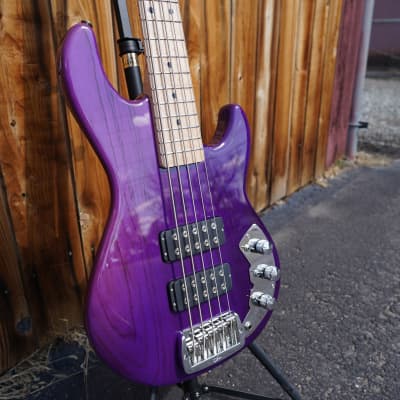 G&L  USA Custom Shop CLF Research L-2500 - Purple Fade 5-String Electric Bass w/ Case (2023) image 5