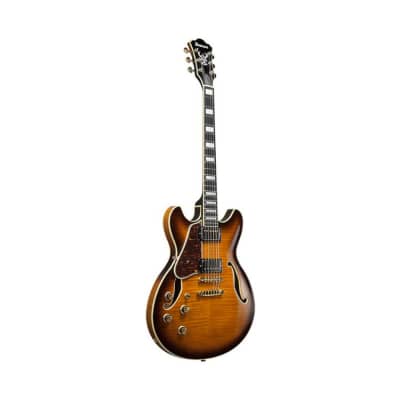 Ibanez AS93FML AS Artcore Expressionist Electric Guitar (Left Handed, Violin Sunburst) with Semi-Hollow Body image 2