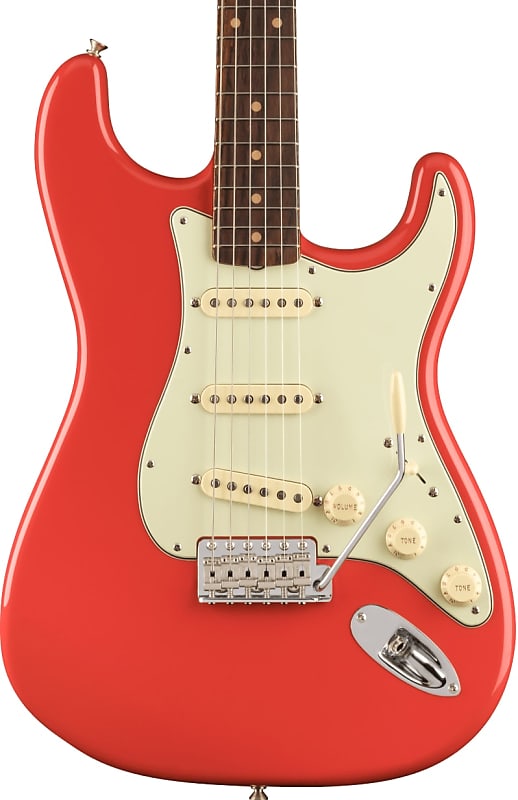 Fender American Vintage II 1961 Stratocaster Rosewood Fingerboard Electric Guitar - Fiesta Red-Fiesta Red image 1