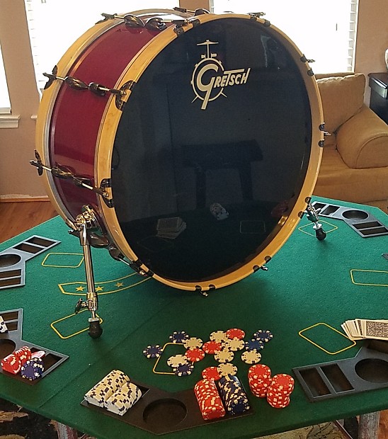 Gretsch USA Bass Kick Drum Custom shallow 24 Diameter 10 deep Rosewood 10x24 Space Saver Marching