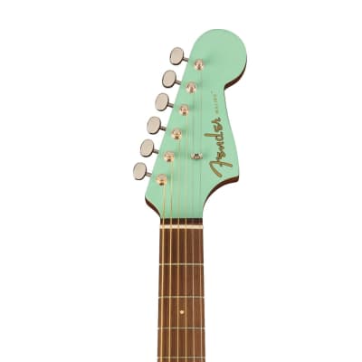 Fender FSR California Malibu Player Small-Bodied Acoustic Guitar, Walnut  FB, Surf Green