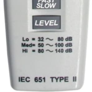 Galaxy Audio CM-140 Check Mate SPL Meter for Acoustic Measurement with Included Windscreen and Battery - White image 2