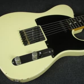 Vintage Bill Lawrence Aged White Finish Single Cutaway Tele Electric Guitar image 3