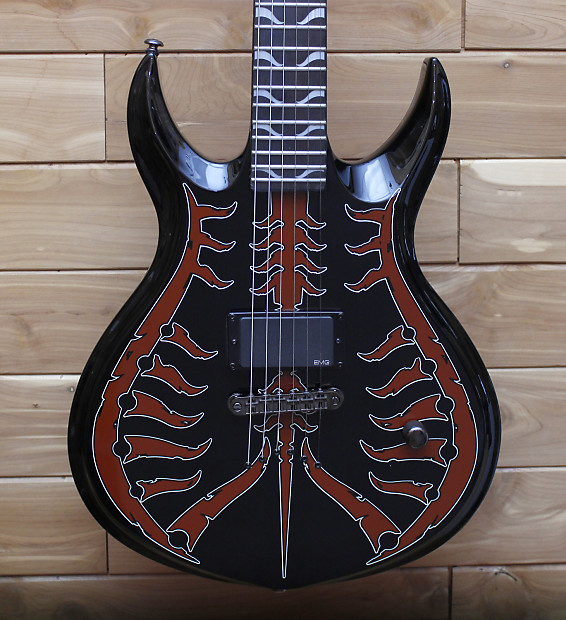 Schecter Devil Spine Blood Red Spine Graphic Electric Guitar