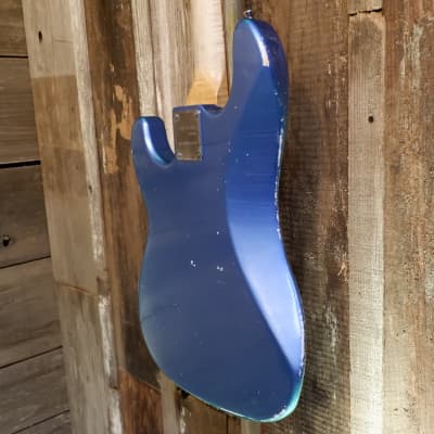 Keith Holland Custom PBASS-ANS #1279 - Electric Blue Metallic Nitro w/ Gator Transit Gig Bag image 5