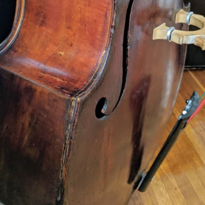 German Double Bass Upright Bass 1850 Brown image 17