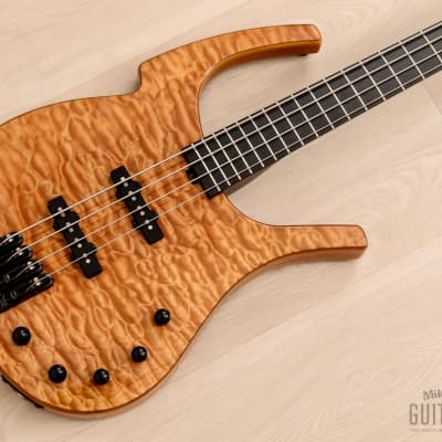 2003 Parker Fly Bass FB4 Quilted Maple w/ Dimarzio Ultra Jazz & Piezo Pickups, Active Fishman EQ image 1