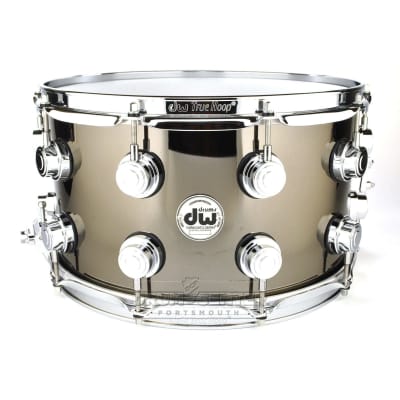 DW Collectors Black Nickel Over Brass Snare Drum 14x8 Chrome Hardware image 1