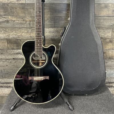 Charvel 625C MBK Black Sparkle Finish Acoustic Electric Guitar w/ Hard Case #480 for sale