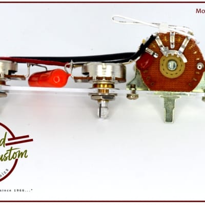 Hoagland Custom "ELDRED MOD" Handcrafted Esquire Wiring Harness - 3-way switching & Orange Drop Cap image 3