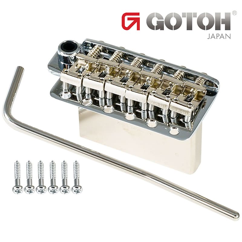 NEW Gotoh 510TS-SF2 Non-locking Tremolo Bridge Steel Saddles Vintage Style  w/ Screws - CHROME