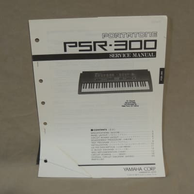 Yamaha Portatone PSR-300 Service Manual [Three Wave Music]