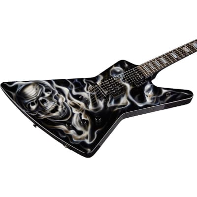 Dean Custom Z Hand Painted Graphic Electric Guitar Skull | Reverb