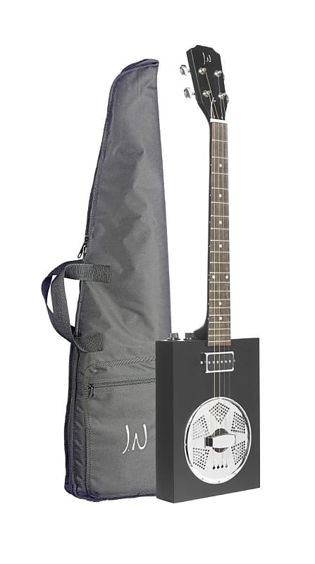 JN Guitars Acoustic Electric 4-String Resonator Cigar Box Guitar w/ Gig Bag image 1