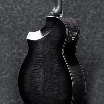 Ibanez AEWC400 Acoustic-Electric Guitar (Transparent Black Sunburst) image 3