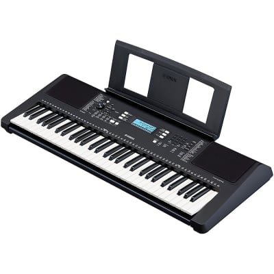 Yamaha PSR-E373 61-Key Portable Keyboard With Power Adapter Regular