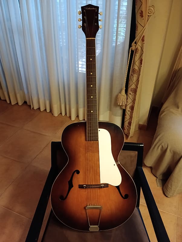 美品　シルバートーン　Silvertone arched top guitar SILVERTONE Vintage 1969 Arch Top Acoustic Jazz Blues Guitar