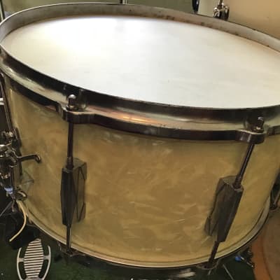 GRETSCH ROUND BADGE 14x7  chrome 8 lug 3Ply snare drum 1940s WMP image 5