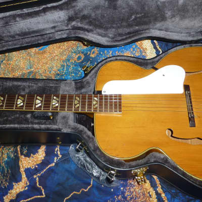 Vintage 1958 KAY K40 Honey Blond Curly Maple 17" F Hole Archtop Acoustic Plays Easy Sounds Great Beautiful With Deluxe Case image 1