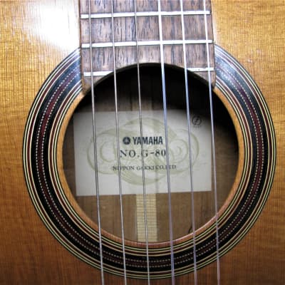 Yamaha Classical Guitar G-80 1970ies Natural image 12
