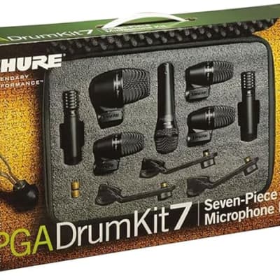 【未使用新品】SHURE　本格ドラムマイクキット　PGADRUMKIT7 Shure PGADRUMKIT7 7-Piece Drum Microphone Kit | Guitar Center