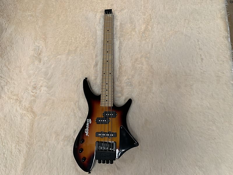 4 String Short Scale Neck Through Bass/6 String Tremolo Busuyi Double Side, Headless Guitar (Lefty) image 1