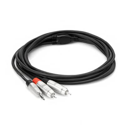 Hosa HMR-006Y Pro Stereo Breakout, Rean 3.5mm TRS to Dual RCA, 6ft image 1