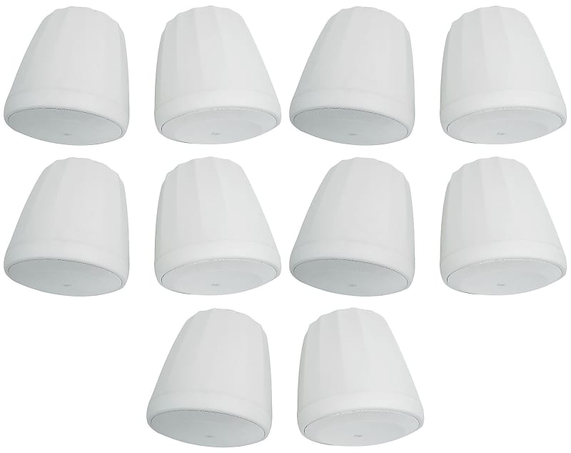 (10) JBL CONTROL 68HP-WH 70v Commercial 8&quot; Hanging White Pendant Speakers  			