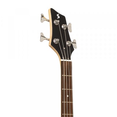 Stagg SBF-40 BLK Fusion Solid Ash Body Hard Maple Bolt-on Neck 4-String Electric Bass Guitar image 7