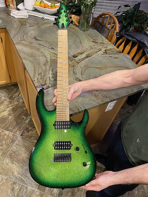 Kiesel DC700 sparkle green 7 string | Reverb