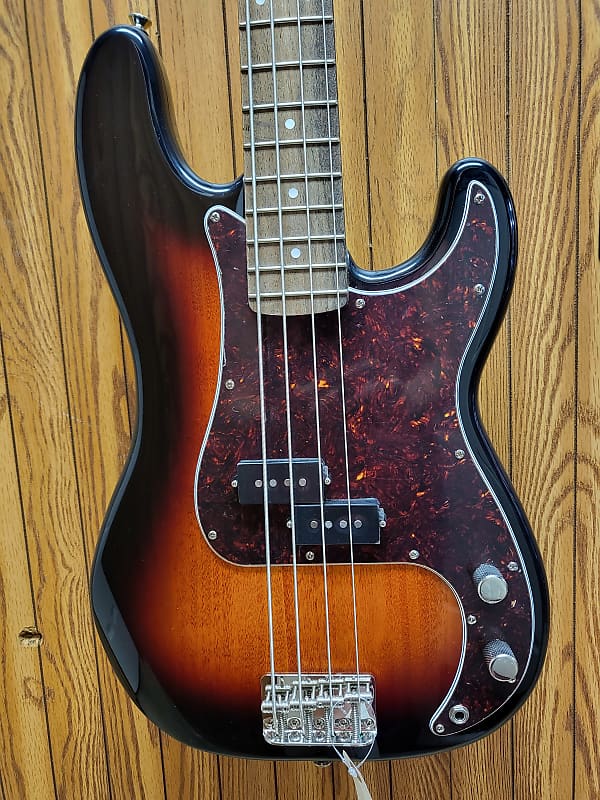 Fender Squier Classic Vibe 60's Sunburst Precision P Bass Guitar w/ Fender Hard Case image 1