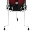 PDP Concept Series Maple Floor Tom, 12x14, Red to Black Fade PDCM1214TTRB